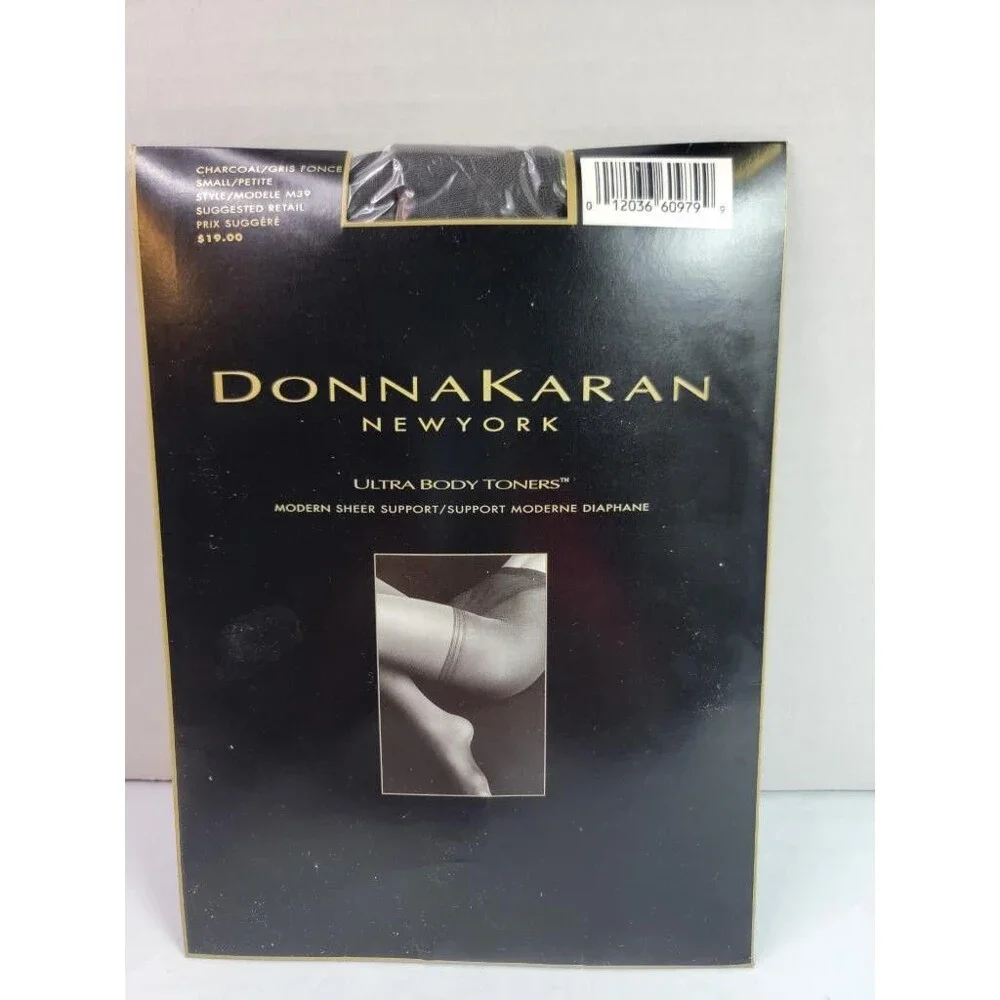 Donna Karan New York Ultra Body Toners Modern Sheer Support Tights Charcoal